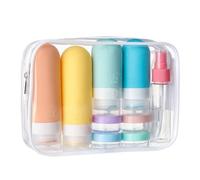 Kdouehg Indispensables de Voyage : Paquet de 16 Bouteilles de Voyage en Silicone Anti-Fuite pour Après-Shampooing, Shampoing et Lotions - Approuvé par la