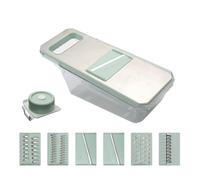 Kdouehg Métal Multifonctionnel Sécurité Manuel Trancheuse à Légumes Pomme de Terre Ail Carotte Râpe Vert