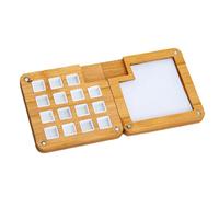 Kdouehg Palette de croquis portable avec 15 compartiments, mini boîte à palette de couleurs en bois de noyer, mallette aquarelle pour dessiner des couleurs du bois