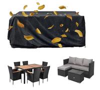 KDOVOKD Housse Salon de Jardin Exterieur 420D Anti-UV Housse de Protection Salon 150x150x90cm,Imperméable Résistant,pour Ensembles de Table et de Canapé avec Corde et Boucle Verrouillage