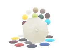 KDQRMVV 8 Baleines Toile De Parasol De Remplacement 200cm/270cm/350cm(Size:8Ribs 400cm/13.2ft,Color:Blanc)