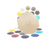 KDQRMVV 8 Baleines Toile De Parasol De Remplacement 200cm/270cm/350cm(Size:8Ribs 400cm/13.2ft,Color:Blanc Laiteux)