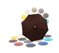 KDQRMVV 8 Baleines Toile De Parasol De Remplacement 200cm/270cm/350cm(Size:8Ribs 400cm/13.2ft,Color:Brun)