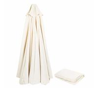 KDQRMVV Auvent de Remplacement pour Parasol déporté à 8 Baleines de 350 cm(Color:Blanc)