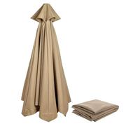 KDQRMVV Auvent de Remplacement pour Parasol déporté à 8 Baleines de 350 cm(Color:Khaki)