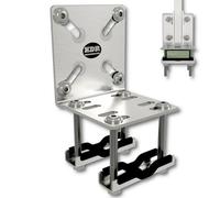 KDR Porte-éventails de balcon en acier inoxydable - Support sans perçage pour éventails de balcon et stores latéraux jusqu'à 160 x 160 cm - Support de serrage pour balustrade ronde et carrée