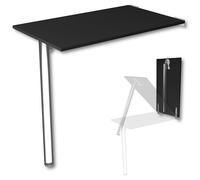 KDR Produktgestaltung Table Murale Pliante avec Pied de Table - 80 x 50 cm - Noir