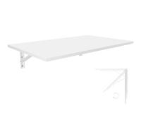 Table Murale Pliante Bureau Plateau de Table 80x50 cm en Blanc Table Pliante Table de Salle à Manger Table de Cuisine pour Le Mur Table Pliante pour Montage Mural
