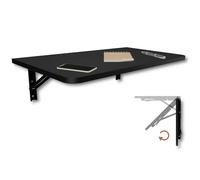 KDR Table Murale Pliante - Table Rabattable Gain de Place, Bureau Pliable ou Table de Cuisine et Salle à Manger, Table Murale pour Petit Espace, Table Mur Rabattable (Noir, 70×40 cm)
