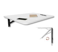 KDR Table Murale Pliante - Table Rabattable Gain de Place, Bureau Pliable ou Table de Cuisine et Salle à Manger, Table Murale pour Petit Espace, Table Mur Rabattable (Blanc, 70×50 cm)