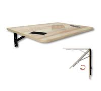 KDR Table Murale Pliante - Table Rabattable Gain de Place, Bureau Pliable ou Table de Cuisine et Salle à Manger, Table Murale pour Petit Espace, Table Mur Rabattable (chêne, 70×50 cm)