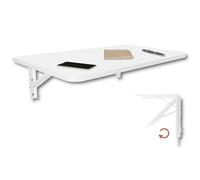 KDR Table Murale Pliante - Table Rabattable Gain de Place, Bureau Pliable ou Table de Cuisine et Salle à Manger, Table Murale pour Petit Espace, Table Mur Rabattable (Blanc, 70×40 cm)