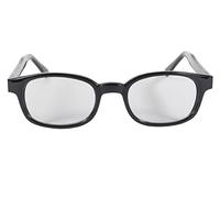 KD's Lunettes de soleil de bikers - monture noire - verres très clairs - longs bras minces spécial casque