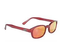 KD's X 10124 - Lunettes de soleil rouges sportifs et motards - homme & femme - s'adaptent sous casque moto vélo ski - Verres miroirs rouges UV400 - Portées par Jax Teller SAMCRO Sons of Anarchy