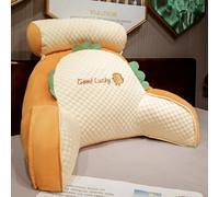 KDTRKH Coussin de lecture confortable avec dossier amovible pour chaise multifonction - Soutien dorsal pour se détendre en regardant la télévision - Orange - 60 x 45 x 20 cm