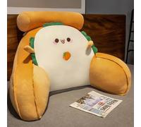 KDTRKH Coussin de repos pour lit et lecture, coussin de repos, coussin de repos avec accoudoirs pour s'asseoir dans le lit, pour se détendre, regarder la télévision, jouer à des jeux, orange D, 55 x