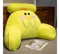 KDTRKH Coussin de repos pour lit et lecture, coussin de repos, coussin de repos avec accoudoirs pour s'asseoir dans le lit, pour se détendre, regarder la télévision, jouer à des jeux, jaune, 40 x 60
