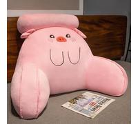 KDTRKH Coussin de repos pour lit et lecture, coussin de repos, coussin de repos avec accoudoirs pour s'asseoir dans le lit, pour se détendre, regarder la télévision, jouer à des jeux, rose, 40 x 60 cm