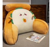 KDTRKH Coussin de repos pour lit et lecture, coussin de repos, coussin de repos avec accoudoirs pour s'asseoir dans le lit, pour se détendre, regarder la télévision, jouer à des jeux, orange A, 55 x