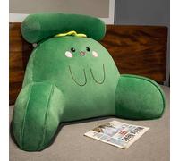 KDTRKH Coussin de repos pour lit et lecture - Coussin lombaire doux avec accoudoirs - Pour s'asseoir dans le lit, pour se détendre, regarder la télévision, jouer à des jeux, vert, 40 x 60 cm