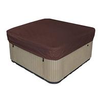 KDTRKH Housse pour Jacuzzi extérieur, imperméable à l'eau et à la poussière, Housse Thermique pour Spa, Housse pour Meubles de Patio, pour Jacuzzi extérieur, intérieur.,Marron,207x207x30cm