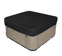 KDTRKH Housse pour Jacuzzi extérieur, imperméable à l'eau et à la poussière, Housse Thermique pour Spa, Housse pour Meubles de Patio, pour Jacuzzi extérieur, intérieur.,Noir,207x207x30cm
