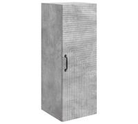 KDVXBCQJH Armoire murale en bois gris béton 33 x 34,5 x 90 cm | Armoire suspendue fine de style vintage pour couloir, chambre à coucher et salon. Crée un espace de rangement flexible sur
