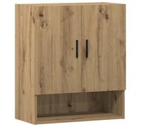 KDVXBCQJH Armoire murale en chêne Artisan 60 x 31 x 70 cm | Armoire suspendue peu encombrante pour salon et couloir avec compartiments spacieux et élégant aspect chêne artisanal.