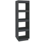 KDVXBCQJH Bibliothèque en bois massif de pin gris, 40 x 35 x 135 cm | Étagère polyvalente en bois de pin pour le salon et le couloir, crée de l'ordre et peut être placée de manière flexible.