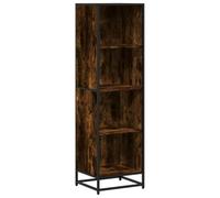 KDVXBCQJH Bibliothèque en chêne fumé - 40 x 35 x 139 cm - Étagère sur pied | Paravent compact à 4 compartiments pour salon et chambre à coucher, offre un espace de rangement stable de style industriel.