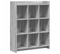 KDVXBCQJH Bibliothèque grise Sonoma - 87,5 x 30 x 111 cm - Étagère sur pied | Séparateur de pièce autonome en bois pour chambre à coucher et bureau avec 9 compartiments ouverts pour livres et décoration.