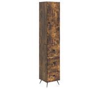 KDVXBCQJH Lot de 2 armoires en chêne fumé - 34,5 x 34,5 x 90 cm | Solution de rangement polyvalente pour le salon, la chambre et le couloir. Composé d'une armoire à tiroirs et d'une armoire