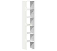 KDVXBCQJH Lot de 2 bibliothèques empilables, blanches, 30 x 30 x 80 cm | Étagère flexible pour salon et chambre à coucher : empilables verticalement ou placées côte à côte avec beaucoup d'espace de
