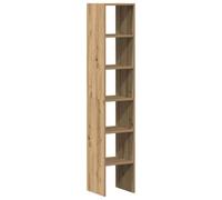 KDVXBCQJH Lot de 2 bibliothèques empilables en chêne Artisan - 30 x 30 x 80 | Étagère polyvalente pour le salon et le couloir, empilables verticalement ou montées côte à côte avec fixation murale.