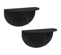 KDVXBCQJH Lot de 2 étagères murales en bois - Noir - 48 x 24 x 24 cm | Lot de 2 étagères flottantes modernes pour créer un espace supplémentaire pour la décoration et les livres dans le salon