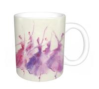 KDWJS Mug porcelaine fine Mug Tasses de 11 oz 330ml pour collègue,amis,frères et soeurs imprimer Tasse de café exquis CadeauLa jeune et belle danseuse ballerine danse sur un fond blanc. Collage