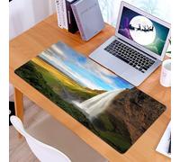 KDWJS Tapis de Souris XXL Speed Gaming - 90x40 cm - Base en Caoutchouc antidérapant Extended - Améliore la précision et la Vitesse - Seljalandsfoss est l'une des Plus Belles Cascades d'Islande. Elle