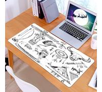 KDWJS Tapis de Souris XXL Speed Gaming - 90x40 cm - Base en Caoutchouc antidérapant Extended - Améliore la précision et la Vitesse - Ensemble de Cultures tribales amérindiennes et Indiennes du Far We