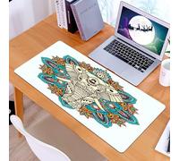 KDWJS Tapis de Souris XXL Speed Gaming - 90x40 cm - Base en Caoutchouc antidérapant Extended - Améliore la précision et la Vitesse - Mandala, Esprit Animal Gardien du bâtiment croyance Ethnique si