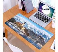 KDWJS Tapis de Souris XXL Speed Gaming - 90x40 cm - Base en Caoutchouc antidérapant Extended - Améliore la précision et la Vitesse - Lac de Bled avec l'église Sainte-Marie de l'Assomption sur la peti