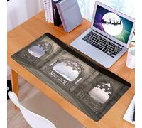 KDWJS Tapis de Souris XXL Speed Gaming - 90x40 cm - Base en Caoutchouc antidérapant Extended - Améliore la précision et la Vitesse - Balcon Gothique médiéval en Pierre avec courbures GRA