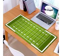 KDWJS Tapis de Souris XXL Speed Gaming - 90x40 cm - Base en Caoutchouc antidérapant Extended - Améliore la précision et la Vitesse - Terrain de Football américain. Motif et Texture d'herbe Verte pour