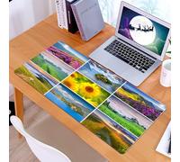 KDWJS Tapis de Souris XXL Speed Gaming - 90x40 cm - Base en Caoutchouc antidérapant Extended - Améliore la précision et la Vitesse - Collection de Photos de paysages naturels, Compilation d'images de