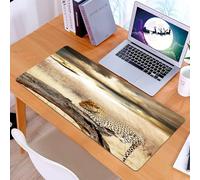 KDWJS Tapis de Souris XXL Speed Gaming - 90x40 cm - Base en Caoutchouc antidérapant Extended - Améliore la précision et la Vitesse - Ensemble Safari, Léopard se reposant sous Un Ciel Nuageux dramatiq