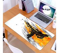 KDWJS Tapis de Souris XXL Speed Gaming - 90x40 cm - Base en Caoutchouc antidérapant Extended - Améliore la précision et la Vitesse - Vision Dynamique des Arts Martiaux, Contour Noir de Coup de Pied é