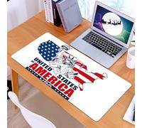 KDWJS Tapis de Souris XXL Speed Gaming - 90x40 cm - Base en Caoutchouc antidérapant Extended - Améliore la précision et la Vitesse - Carte USA, États-Unis d'Amérique Typographie Statue de la Liberté