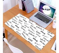 KDWJS Tapis de Souris XXL Speed Gaming - 90x40 cm - Base en Caoutchouc antidérapant Extended - Améliore la précision et la Vitesse - Mots drôles, Bla Bla, Mots écrits à la Main, Expression absurde, t