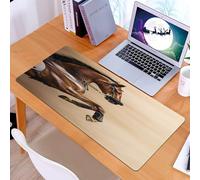 KDWJS Tapis de Souris XXL Speed Gaming - 90x40 cm - Base en Caoutchouc antidérapant Extended - Améliore la précision et la Vitesse - Chevaux, Cheval alezan Saute en Hackamore Force Vitale Force honne