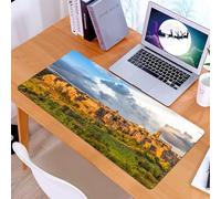 KDWJS Tapis de Souris XXL Speed Gaming - 90x40 cm - Base en Caoutchouc antidérapant Extended - Améliore la précision et la Vitesse - Décor médiéval, Vieille Ville médiévale avec Maisons en Pierre dan