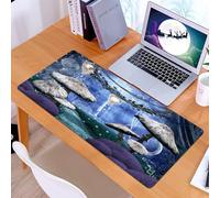 KDWJS Tapis de Souris XXL Speed Gaming - 90x40 cm - Base en Caoutchouc antidérapant Extended - Améliore la précision et la Vitesse - Charmante forêt de Champignons, mystérieux Pays des Merveilles fon